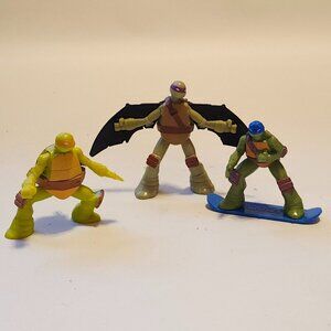 Teenage Mutant Ninja Turtles TMNT McDonalds Happy Meal Toy Spinning Top Lot Of 3
